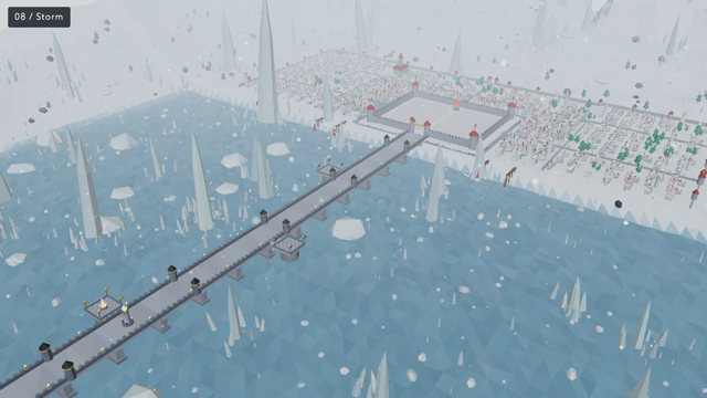 Blizzard Bastion: Whiteout ridge under storm light