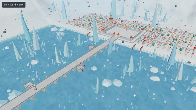 Frostspire Causeway: Glacial lake under cold noon light